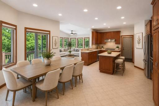 kitchen / sun room virtually staged