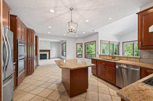 kitchen facing the lake