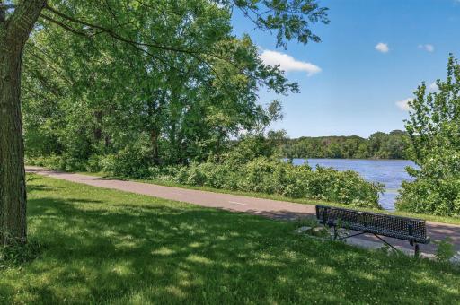 2.5 mile around the lake walking path out your back door