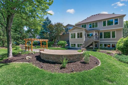 large backyard facing the lake