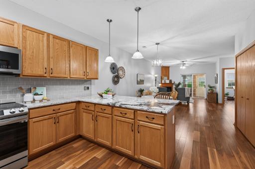 The open floor plan keeps the cook in your family connected to all the action