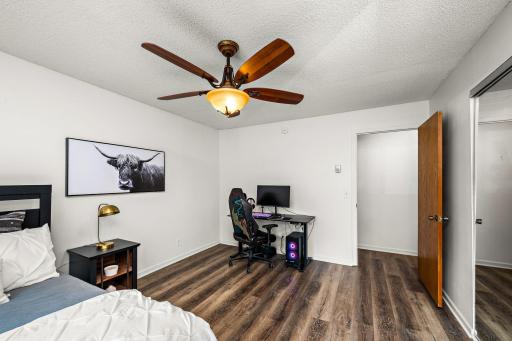 Bedroom has enough space to comfortably accommodate your bedroom furniture and a dedicated home office.