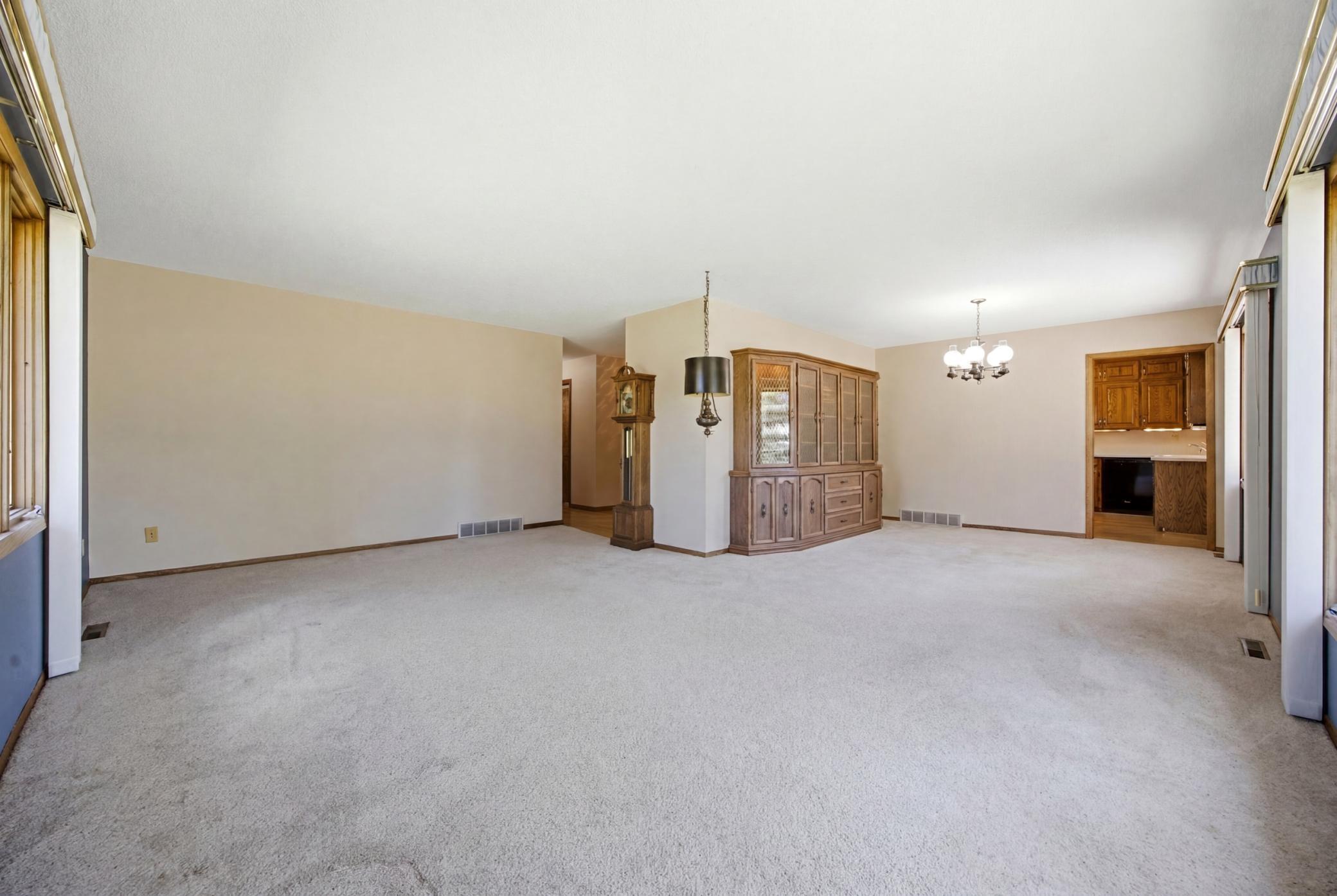 Main level living/dining