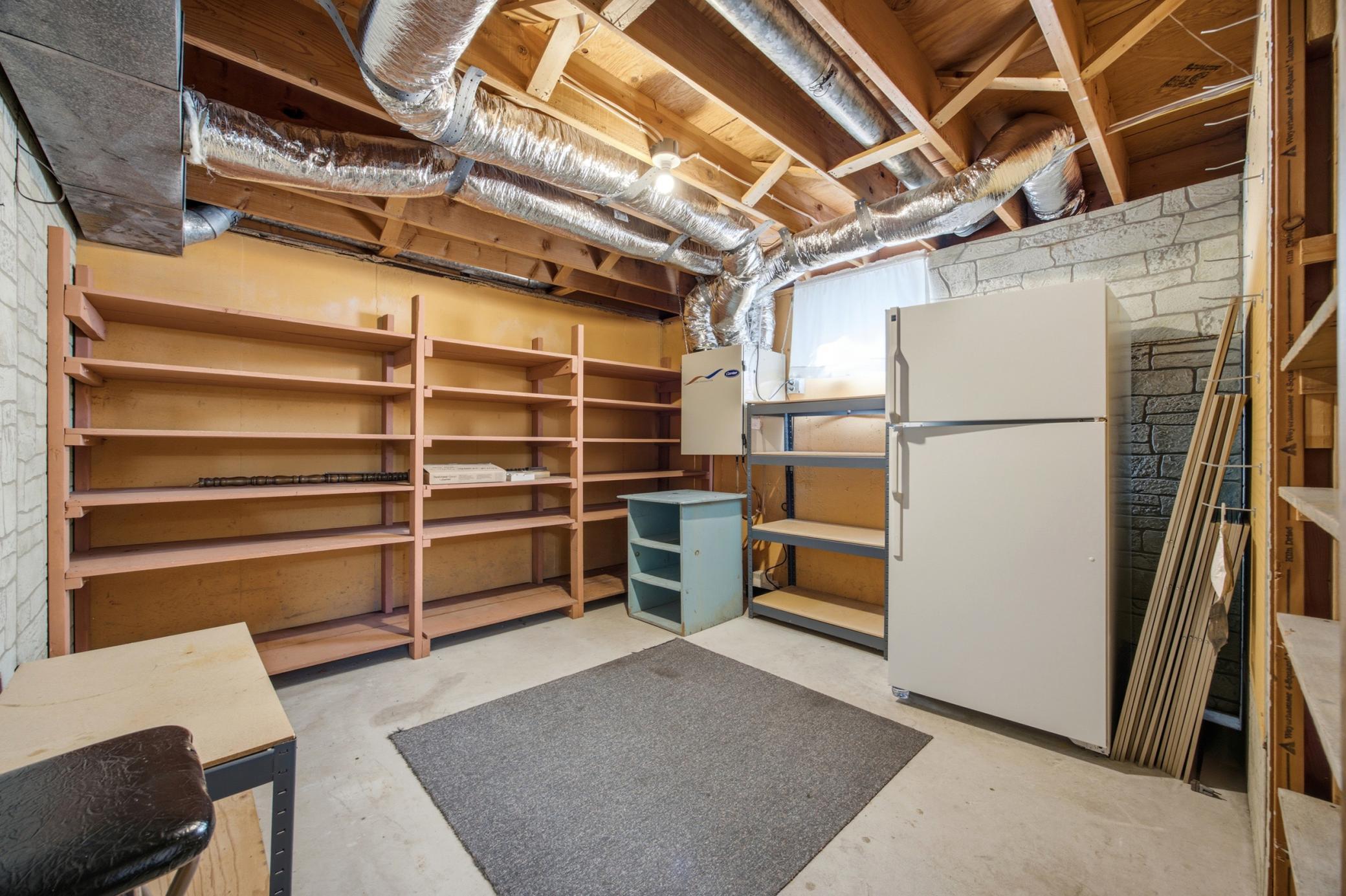 basement storage room