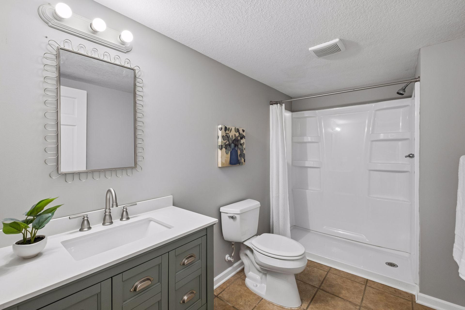 Lower Level Bath with NEW Shower