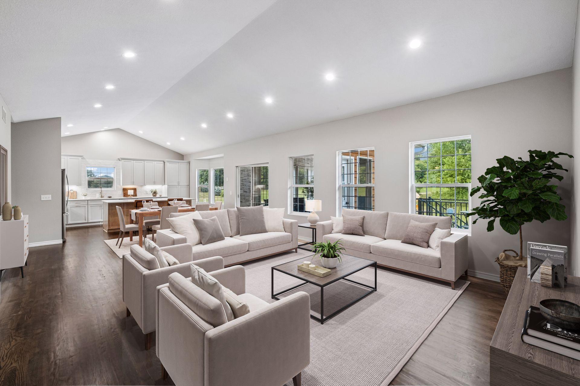 Living Room Offers Generous Space and Timeless Appeal