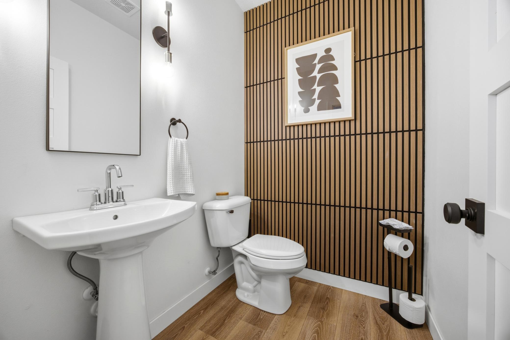 Half bathroom- Feature Wall