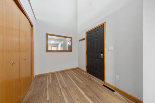Very large entryway with large closets as soon as you walk inside.
