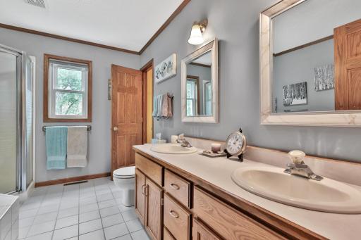Full Bath with jetted tub - double sinks - separate shower