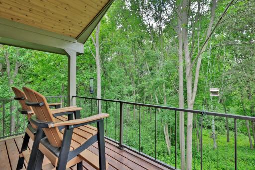 Covered deck area outside the screened porch - Watch the wildlife !