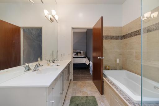Spacious master bathroom.