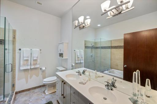 Spacious master bathroom.