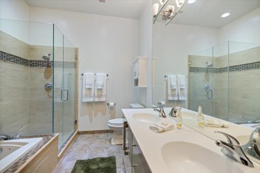 Spacious master bathroom.
