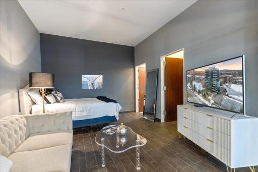 Peaceful master bedroom retreat designed for rest and relaxation.