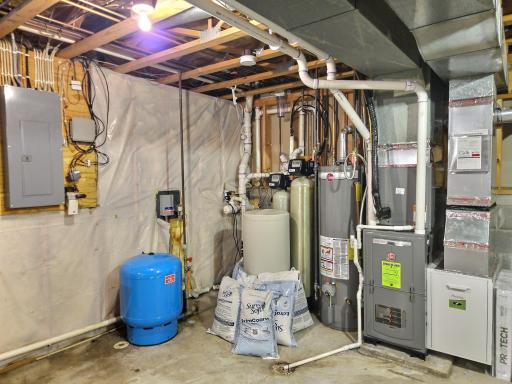 Mechanicals including furnace, water heater, softener
