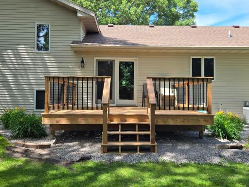 Your favorite spot of all might just be this brand new treated Cedar tone deck!