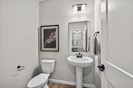 Main floor powder room - photo is of staged Westview plan