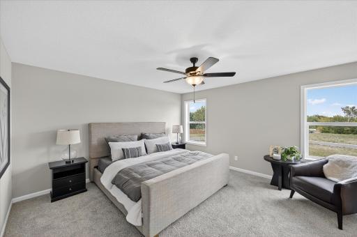 Primary suite - photo is of staged Westview plan