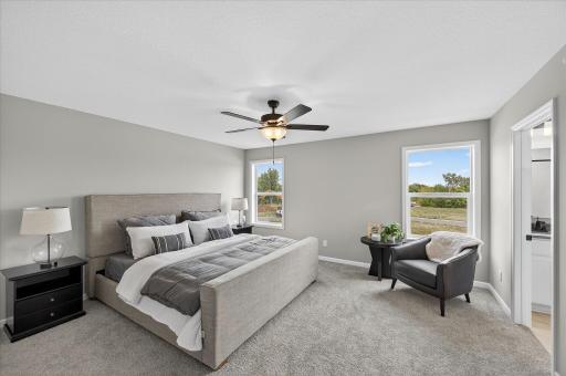 Primary suite - photo is of staged Westview plan