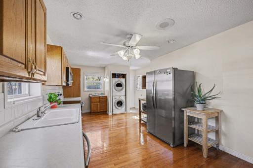 Plenty of counter space, built-in organization, new washer/dryer on main floor for convenience