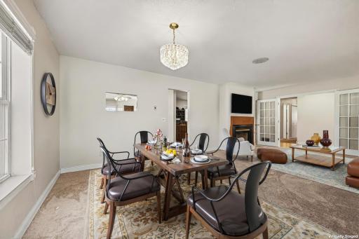 Casual Dining Room: Space for Family Dinners (virtually staged to show potential layout)