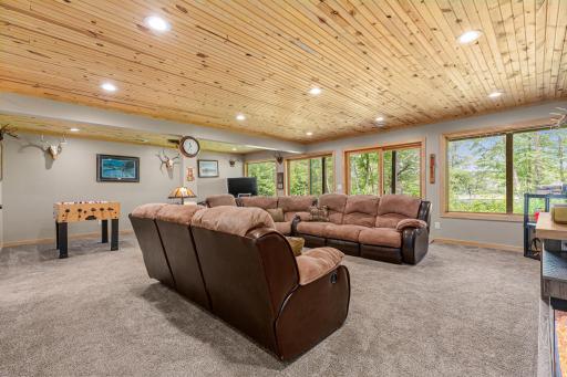 Lower level offers space to entertain and much more.