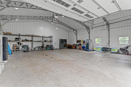 40x40 steel built fully insulated foamed sprayed pole building. Heated ceramic covered cement floors with a heated floor drain.