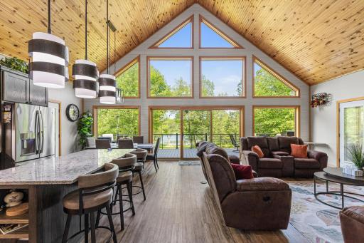 Be greeted by natural light from the floor to ceiling windows