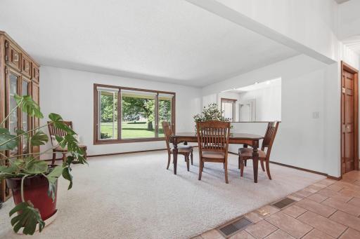 Main floor living room currently being used as a dining room.