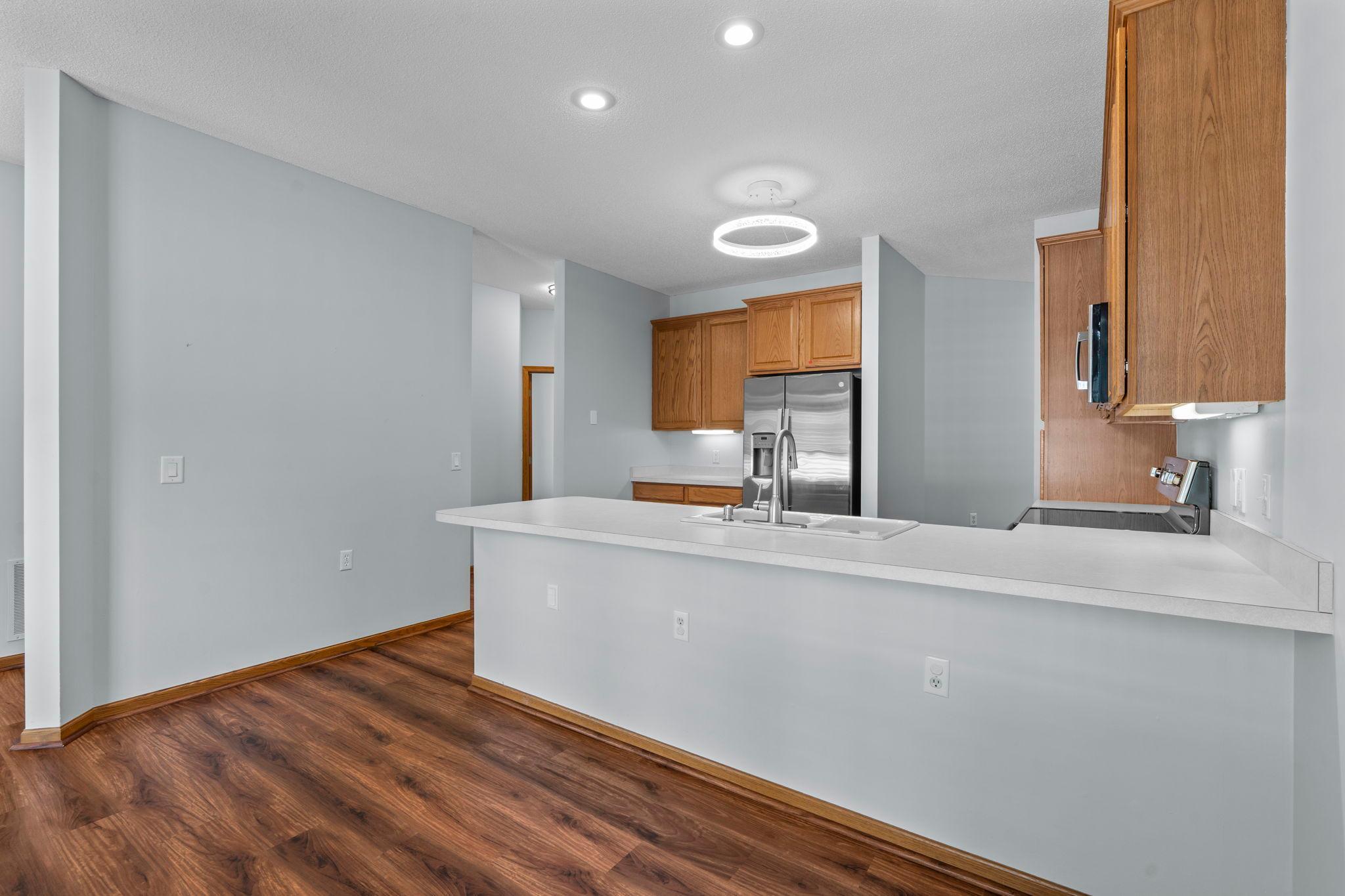 A ton of countertop space and Stainless Steel Appliances!