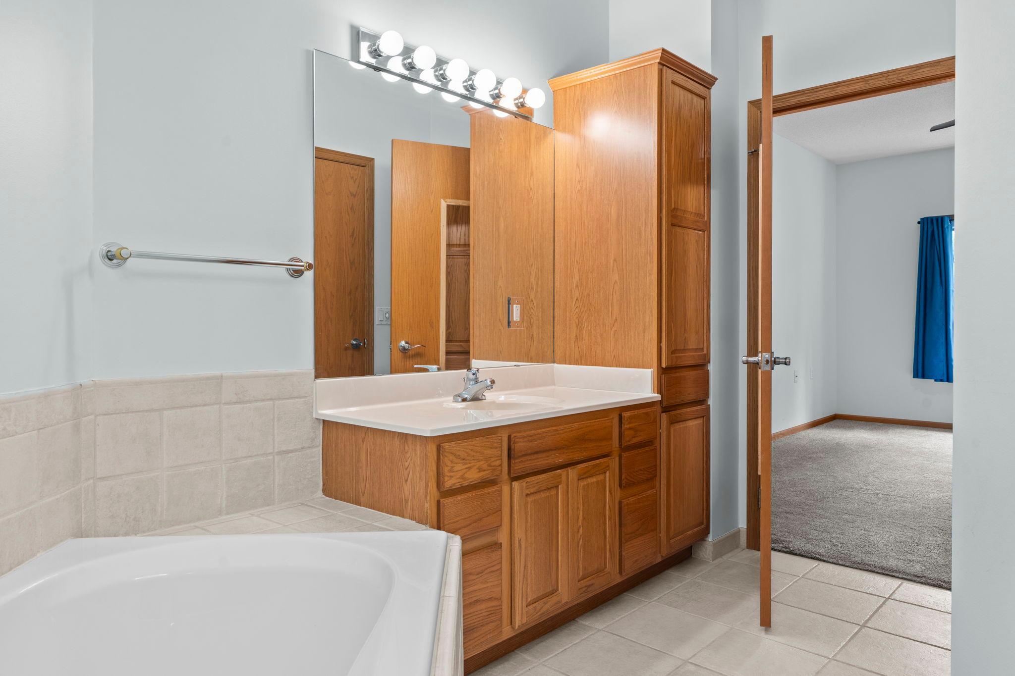 Oversized vanity with great storage!