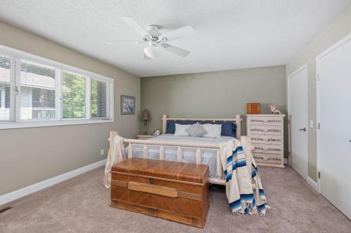 Upstairs you will find 3 bedrooms and a full bath. The primary here is quite spacious and has the walk in closet and walk thru bath.