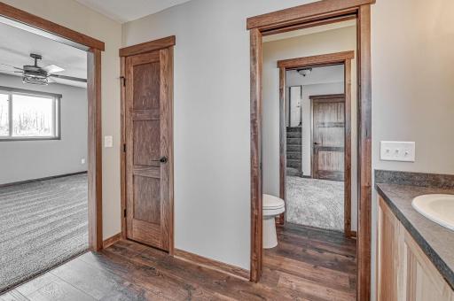 Finished lower level shown is from a previous model home. Lower-level finishing is available as an upgrade for an additional cost. Choose from a variety of colors, cabinets, trims, etc. All photos are from a similar model home.
