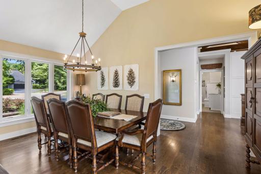 The large dedicated dining area is connected to the living room and convenient to the kitchen.