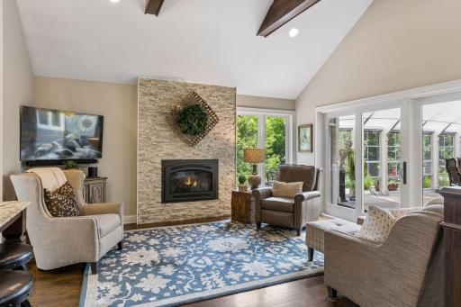 A cozy hearth room or eat-in dining area provides versatile living space for whatever is needed most.
