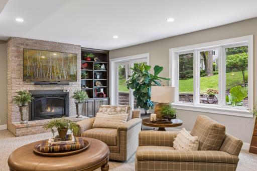 With the 10 foot ceilings, large lookout windows and french doors, this space is bright and airy.