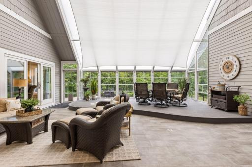 The home is equipped with a double whole home fan to quickly exhaust air from porch for quick cooling.