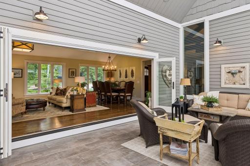 Enjoy the convenience of opening patio doors for expanded entertaining space.