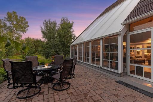 Enjoy evening southern views from patio.