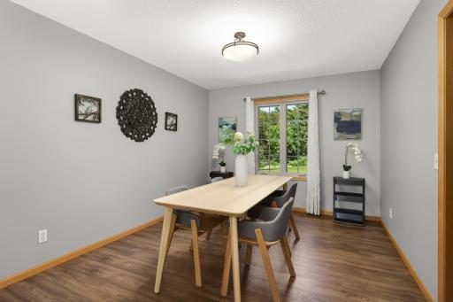 Large dining room provides the perfect setting for everyday meals and special occasions.