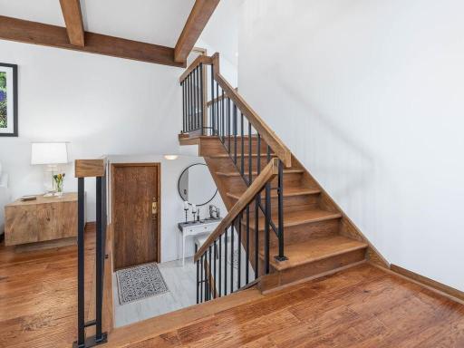 Stairs leading to the private Primary Suite.