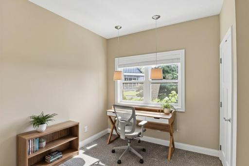 Secondary bedroom or office/hobby room. Virtually staged
