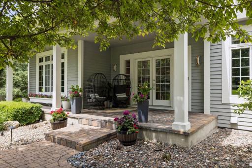 Warm and inviting front porch. Classic window boxes on the front of the home add charm and character.