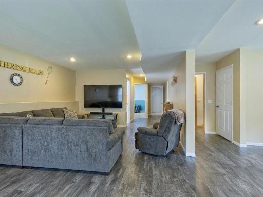 Lower level family room (w/virtual staging)