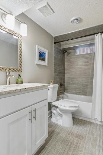 Lower level full bathroom with updated finishes.