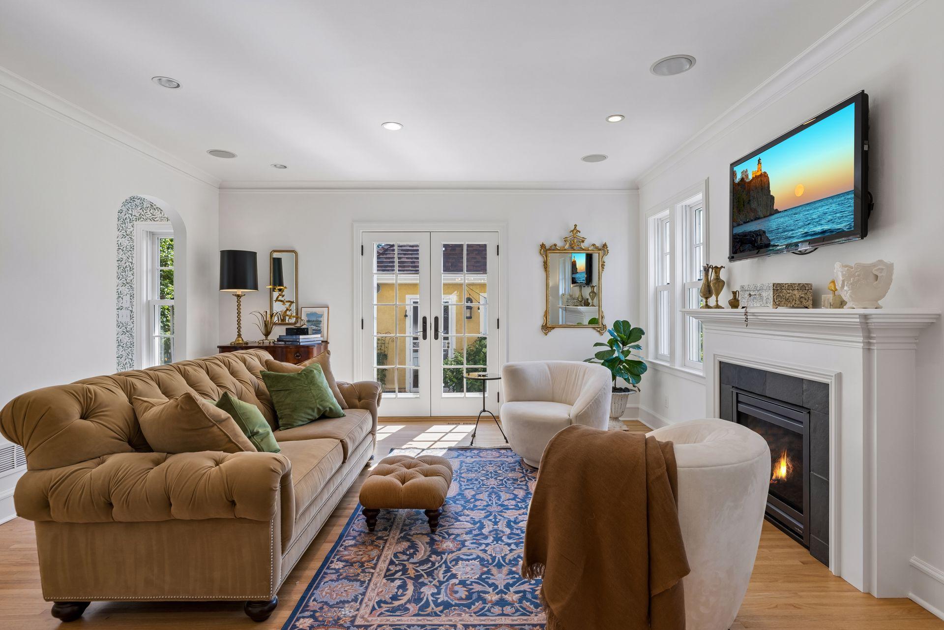 New addition in 2007 increased family room space. Thoughtfully designed with beautiful french doors leading to deck and back yard entertaining space.