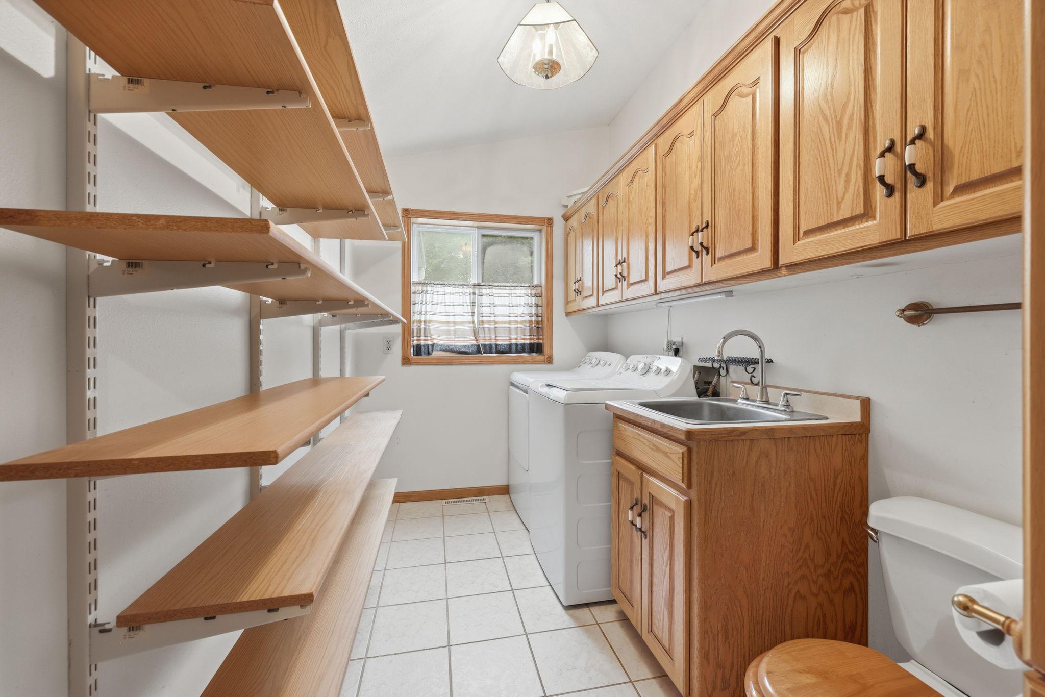 Main floor laundry & half bath