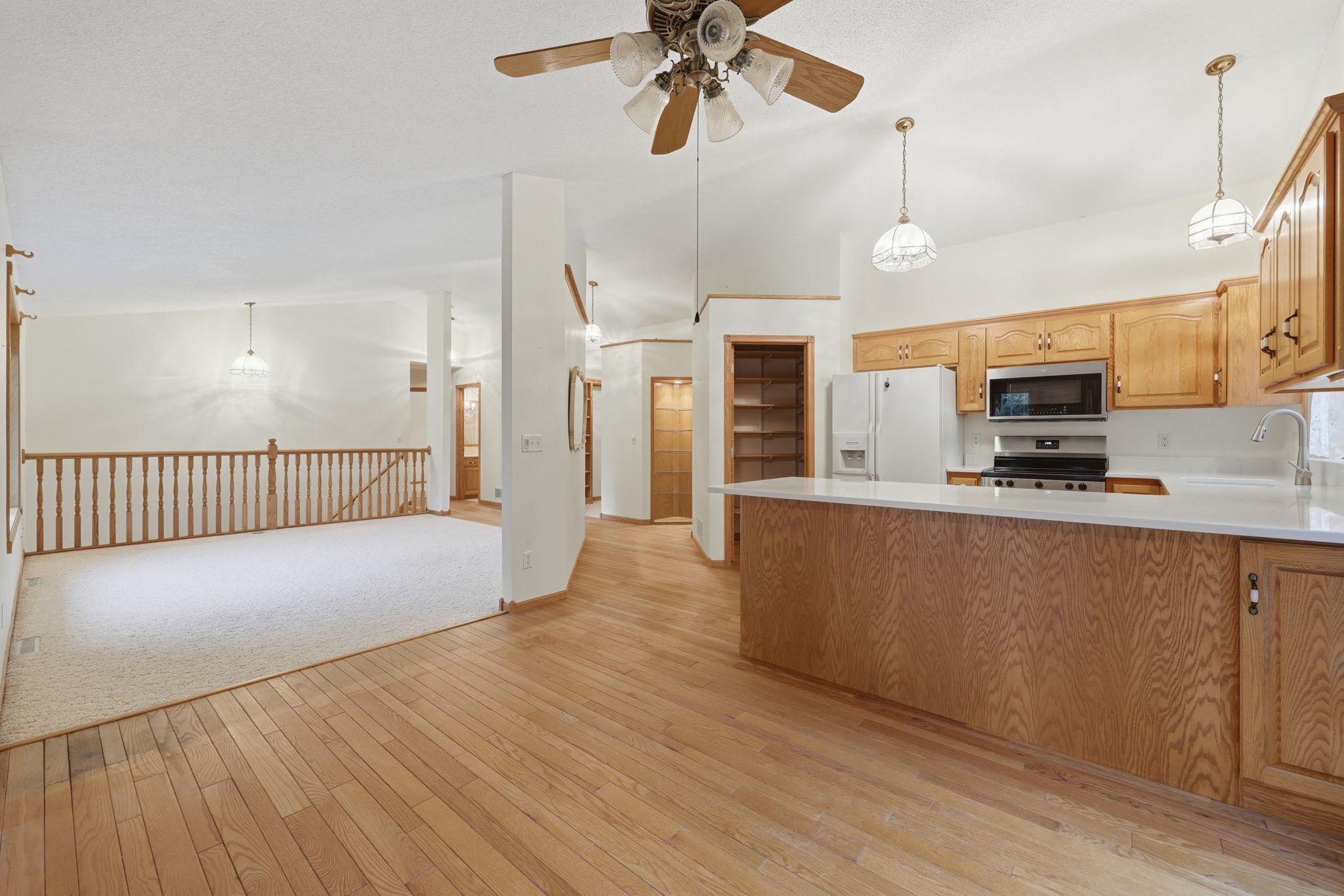 Kitchen/living room from dining room