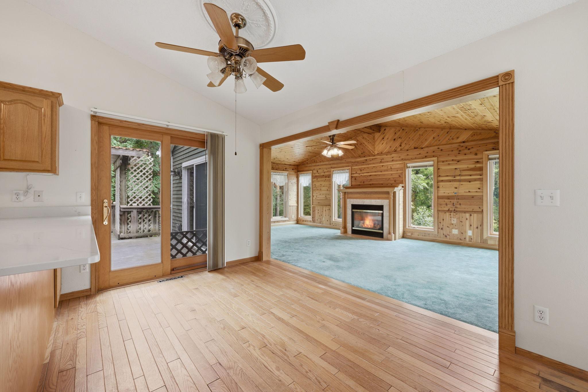 Dining room looking into Family room