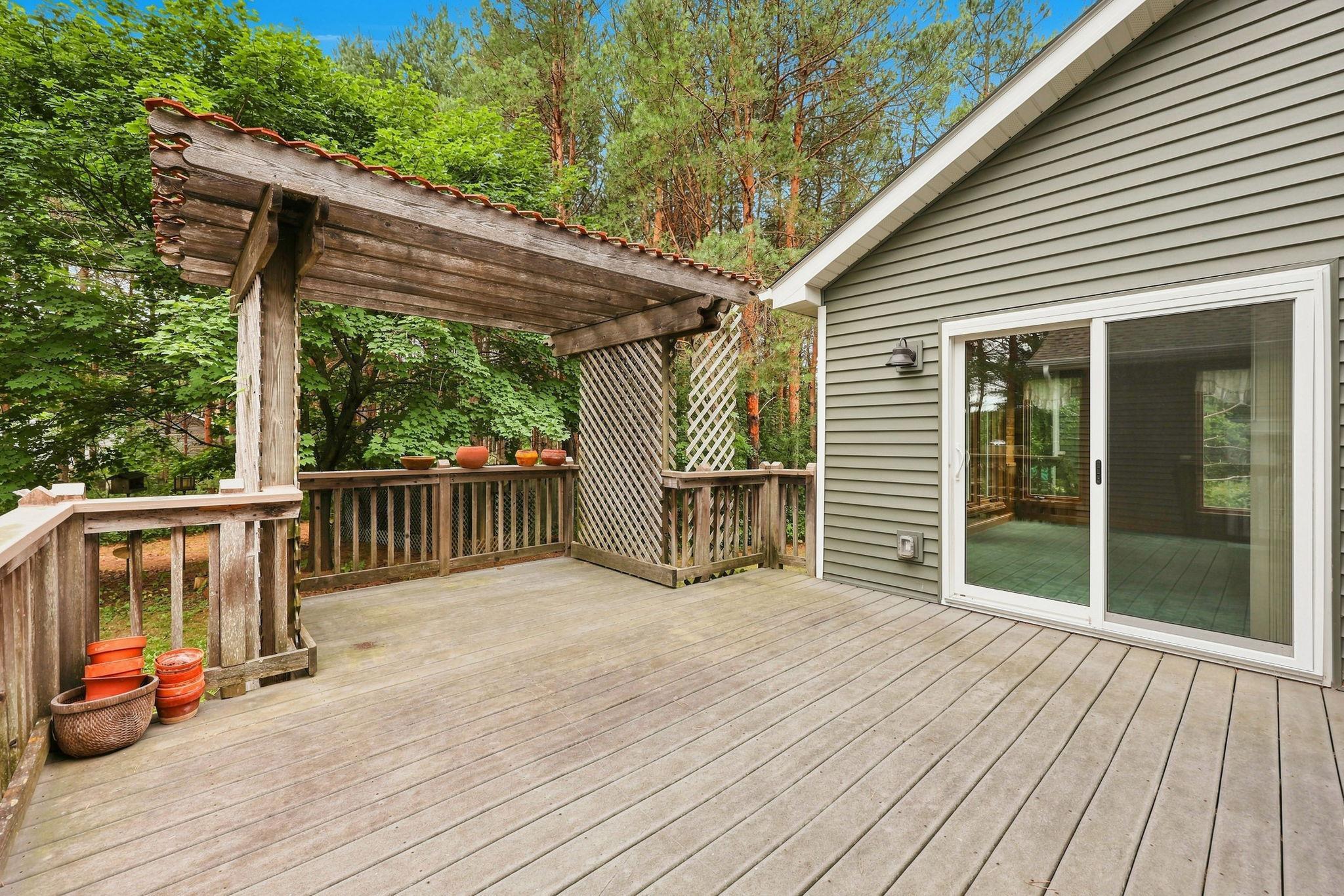 Deck off main floor family room